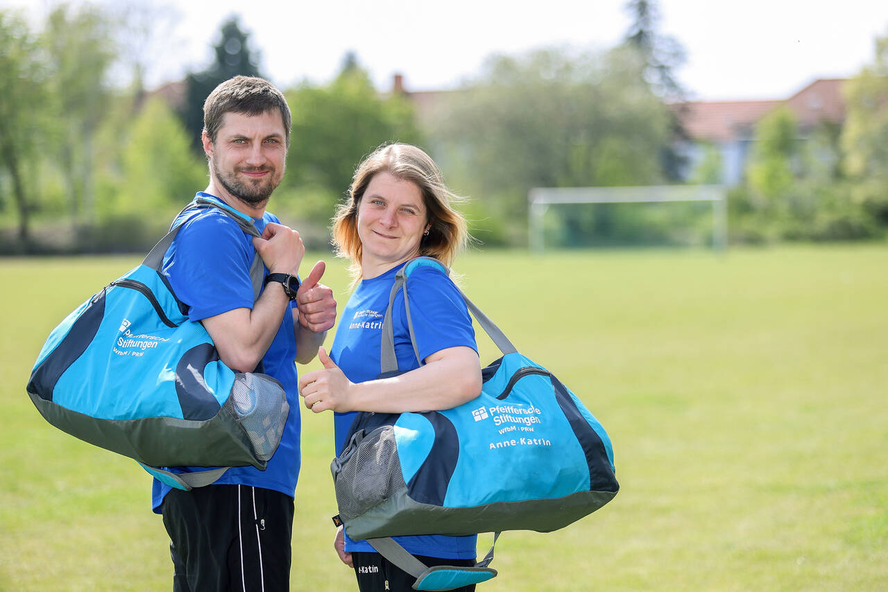 Martin Köhler und Annekatrin Schache treten im Boccia bzw. in der Leichtathletik an Martin Köhler und Annekatrin Schache