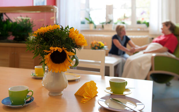 Blick in ein Zimmer im Hospiz