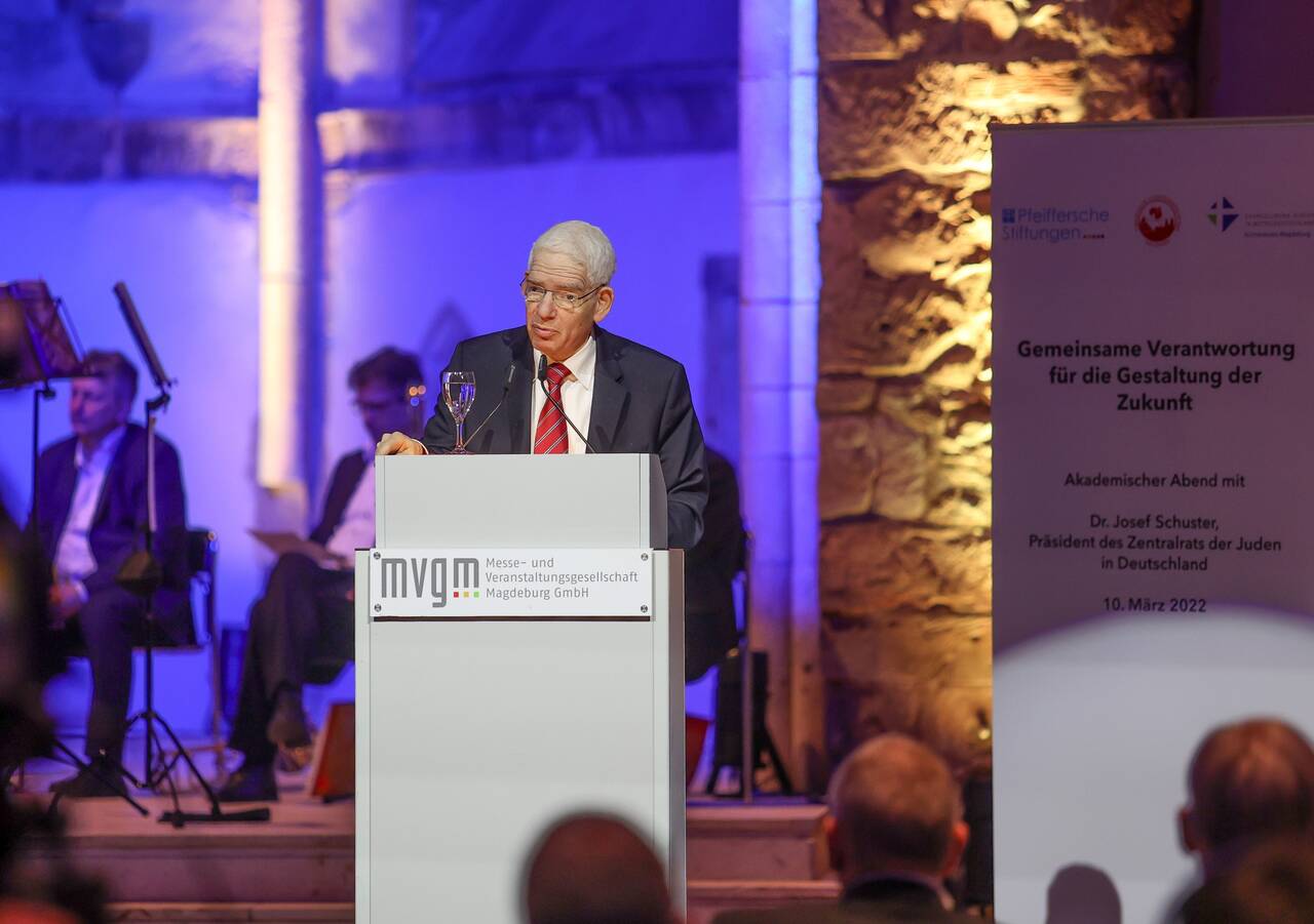 »Gemeinsame Verantwortung für die Zukunft« – Rede des Präsidenten des Zentralrats der Juden in Deutschland in Magdeburg Rede Dr. Schuster, Präsident des Zentralrats der Juden in Deutschland