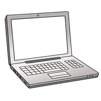 Oder Sie schreiben uns eine E-Mail Zeichnung Computer Leichte Sprache