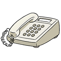 Beratungs-Termine vereinbaren wir am Telefon Zeichnung Telefon Leichte Sprache